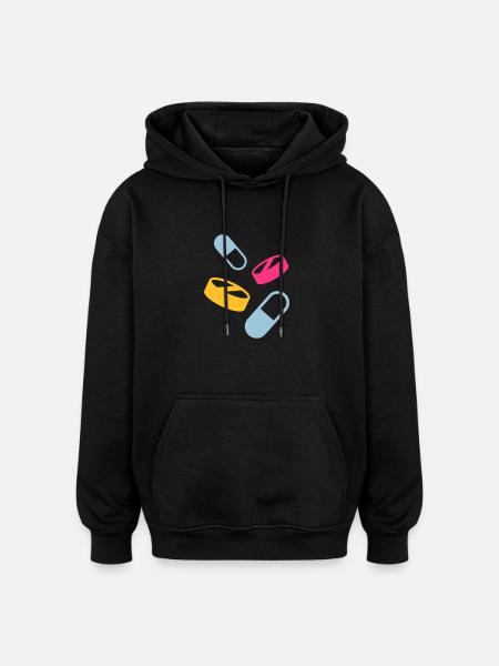 Medicine - Oversized Unisex Hoodie - black