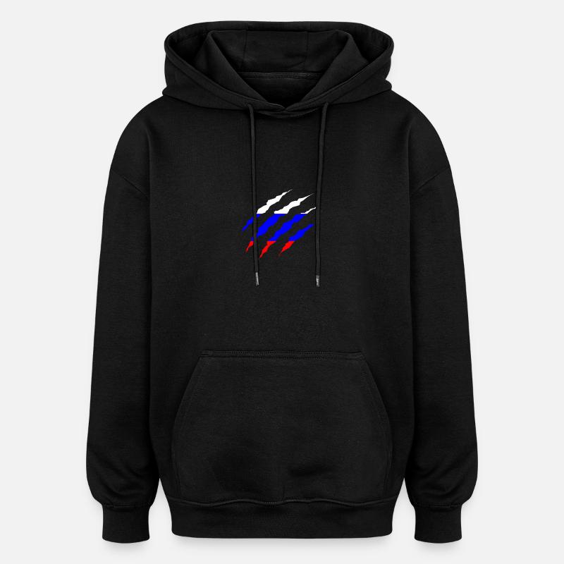 Claw Klaue Laender Russie png - Sweat à capuche oversize unisexe - noir