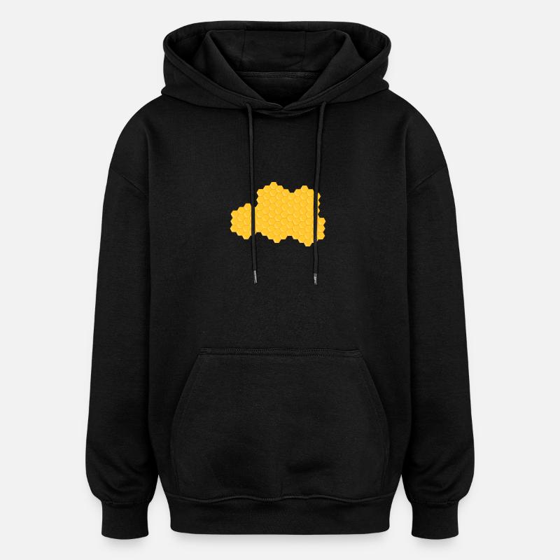 bie 152 - Sweat à capuche oversize unisexe - noir
