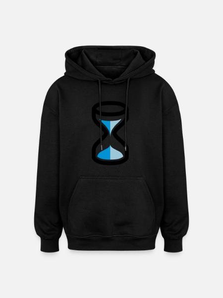 hourglass - Oversized Unisex Hoodie - black