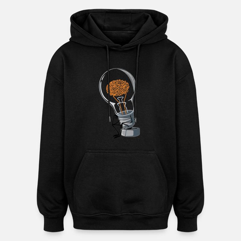le penseur - Sweat à capuche oversize unisexe - noir
