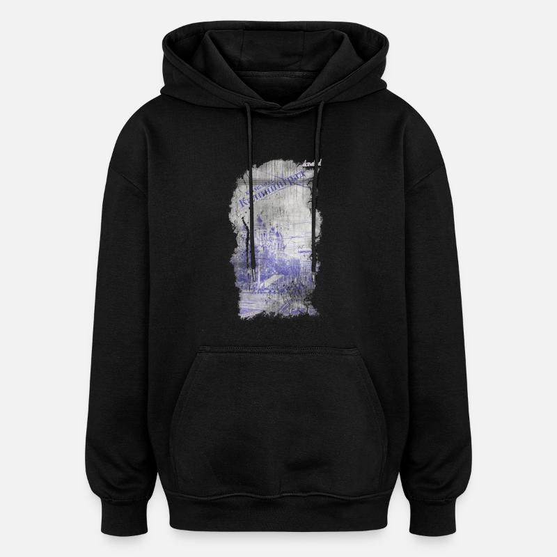 Königsberg à Kaliningrad - Sweat à capuche oversize unisexe - noir