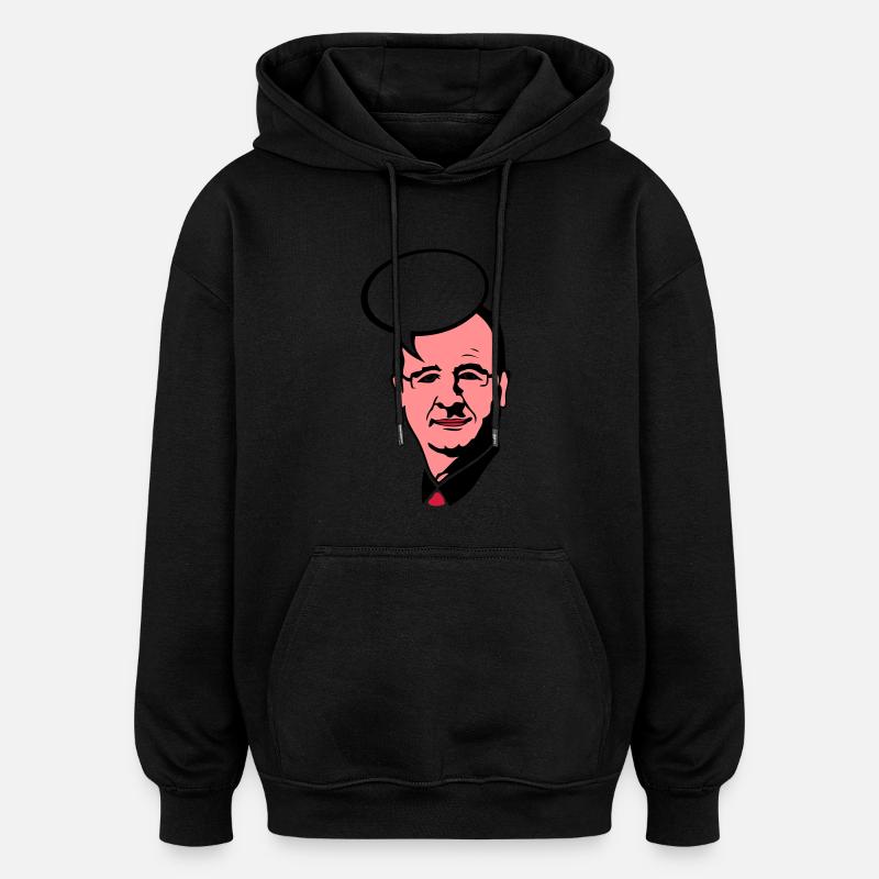 francois hollande president bulle leader - Sweat à capuche oversize unisexe - noir