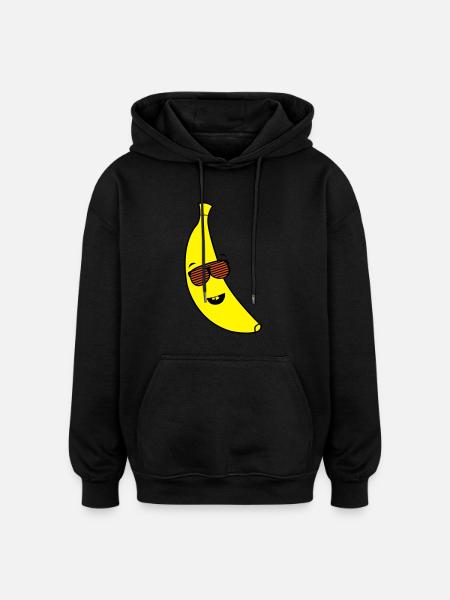 coole_banane_02 - Oversized Unisex Hoodie - black