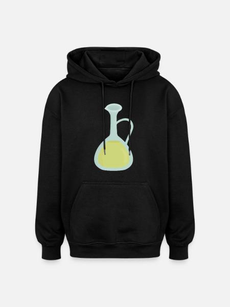 olive oil - Oversized Unisex Hoodie - black