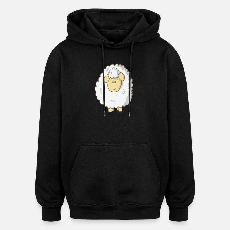 Schaf - Oversized Unisex Hoodie - Schwarz
