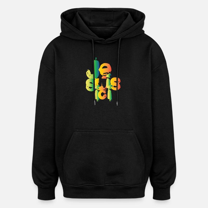 Ich bin hier - Oversized Unisex Hoodie - Schwarz