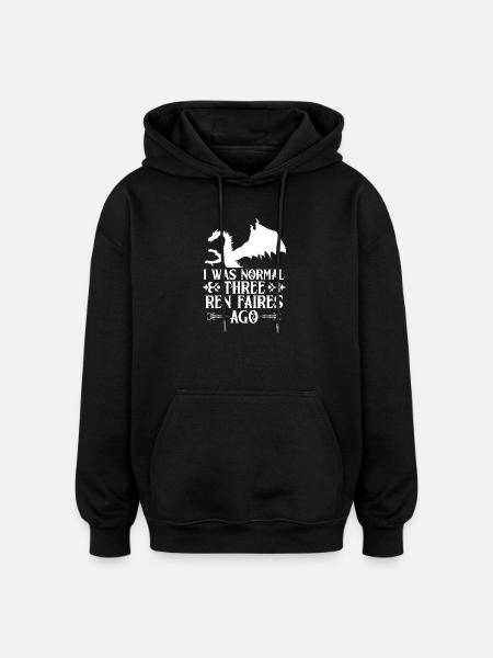 Marché médiéval - Sweat à capuche oversize unisexe - noir