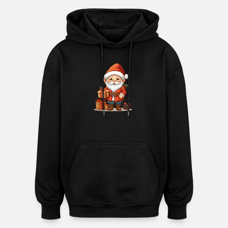 Gnome de Noël - Sweat à capuche oversize unisexe - noir