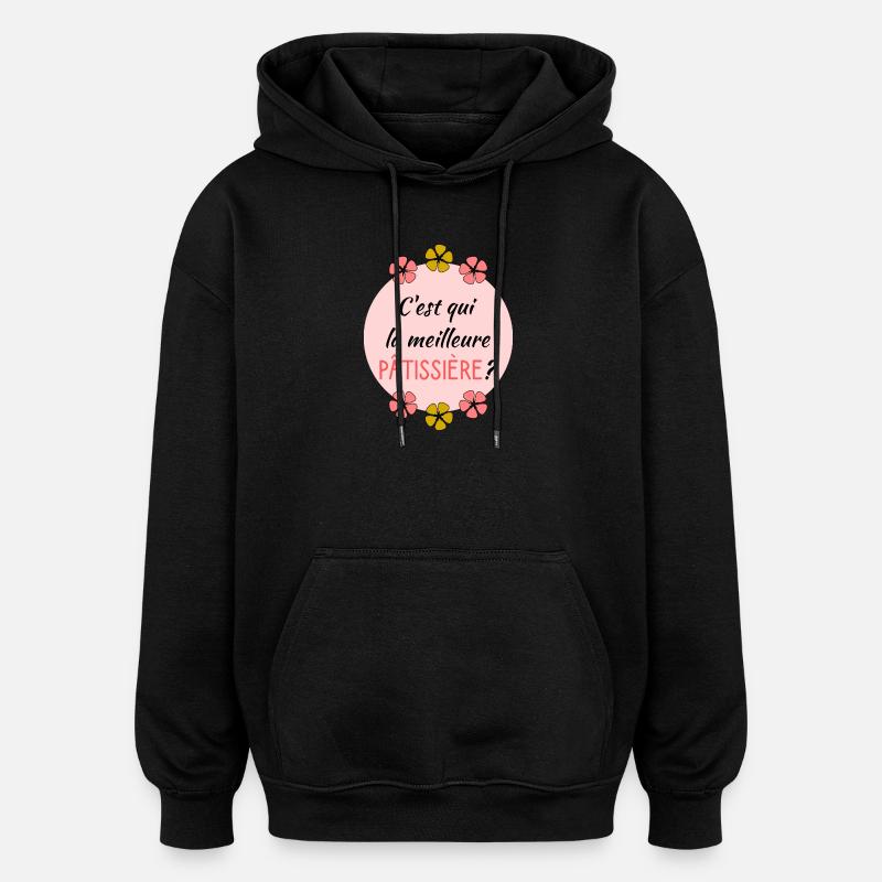 PASTICCIERE - Felpa con cappuccio unisex oversize - nero