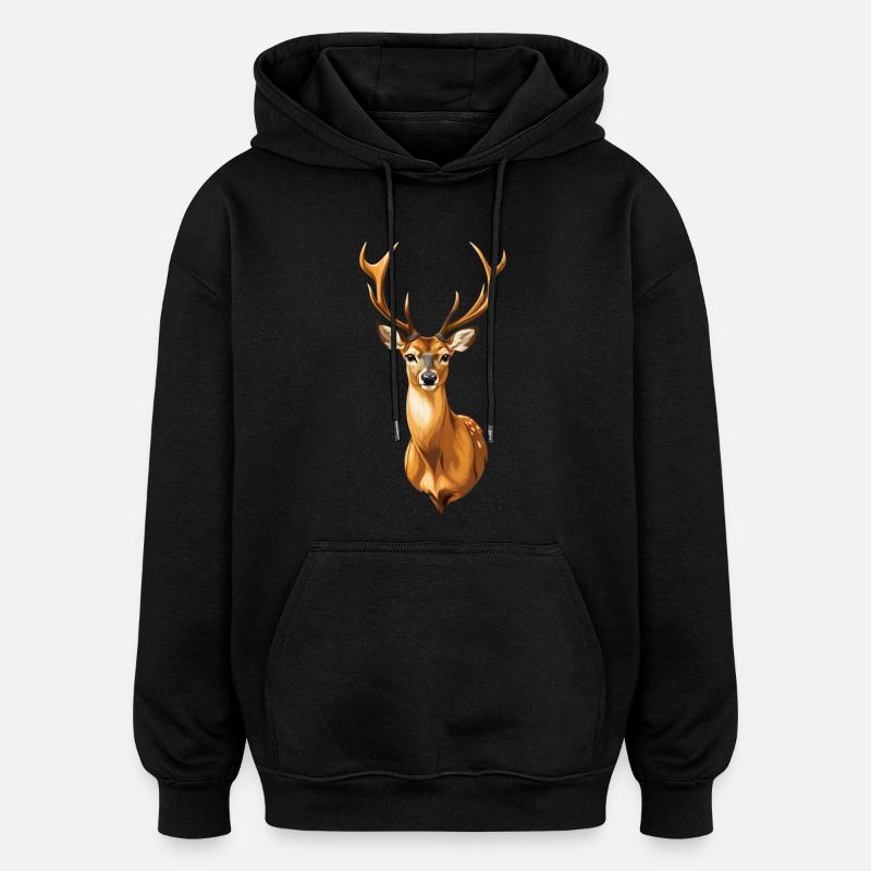 Magnifique faon - Sweat à capuche oversize unisexe - noir