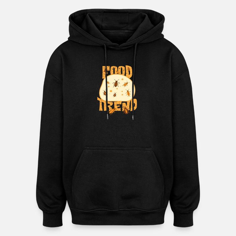 Pain aux insectes - Sweat à capuche oversize unisexe - noir
