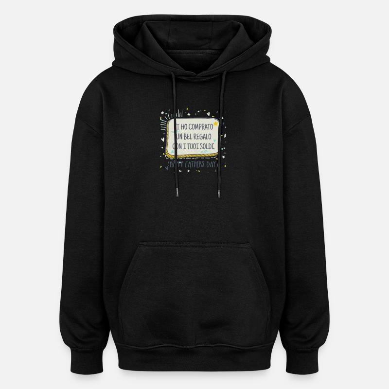 Offrez avec votre argent Papa - Sweat à capuche oversize unisexe - noir