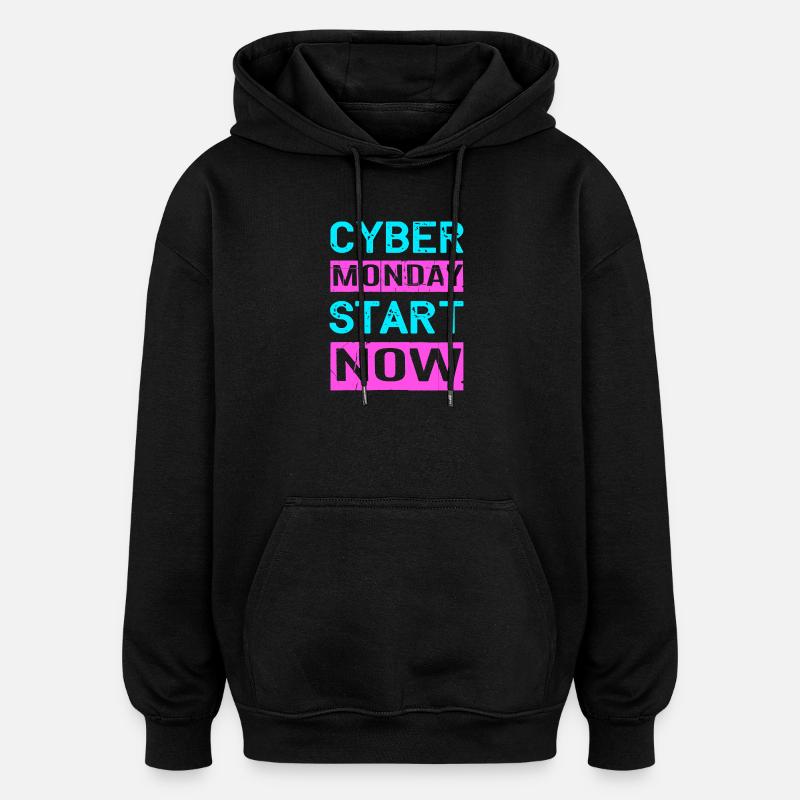 Virée shopping du Cyber Monday - Sweat à capuche oversize unisexe - noir