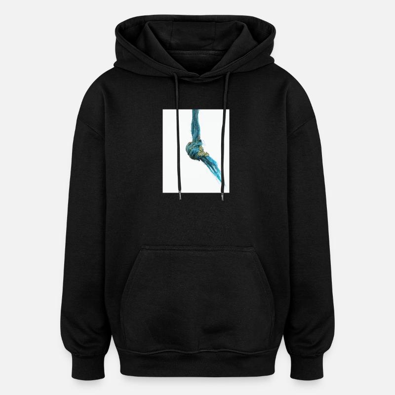 Ich bin ein ausgefranster Knoten - Oversized Unisex Hoodie - Schwarz