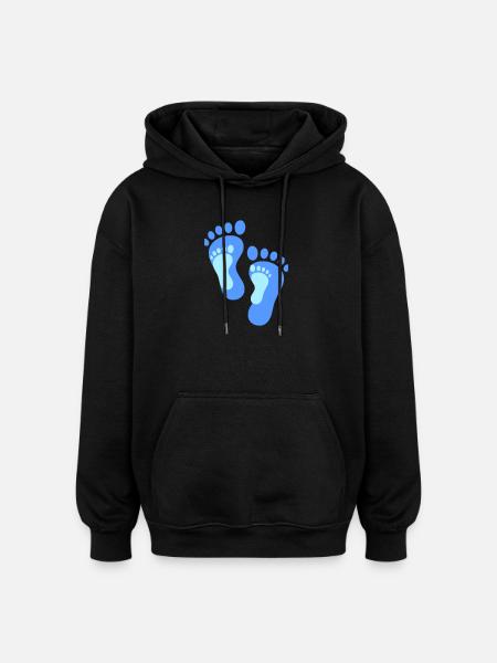 Family Footprints | Common Paths Vector - Oversized Unisex Hoodie - black