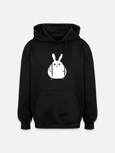 Bunny Funny Easter - Oversized Unisex Hoodie - black
