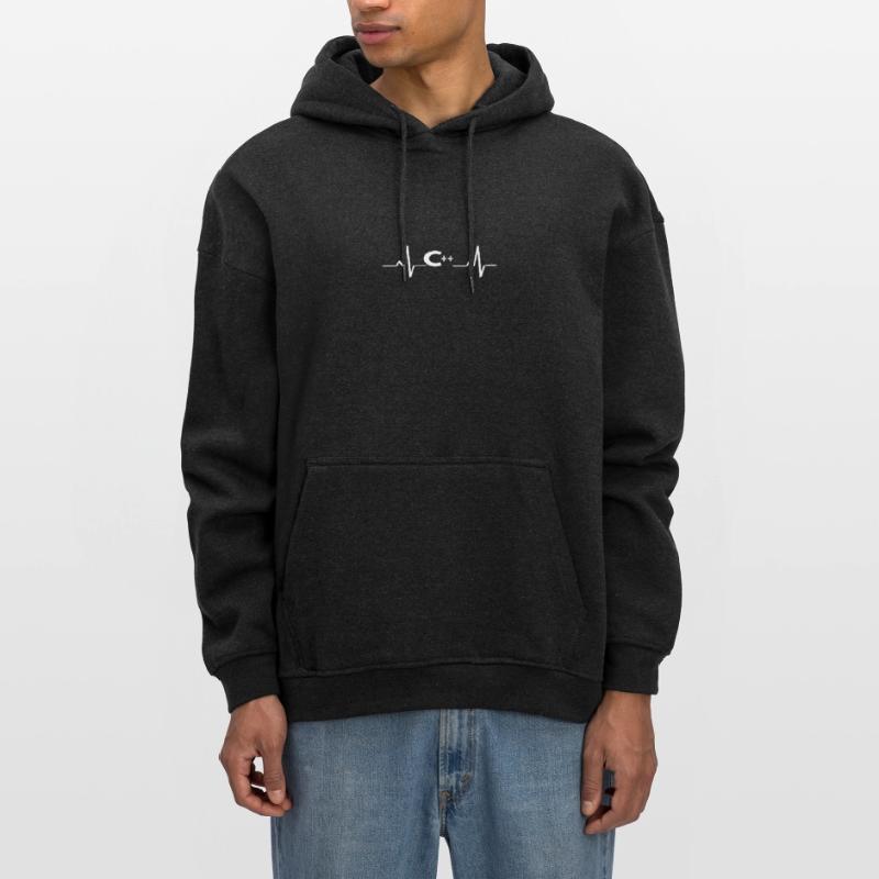 Computer Herzschlag IT Programmierer Informatik Oversized Unisex Hoodie