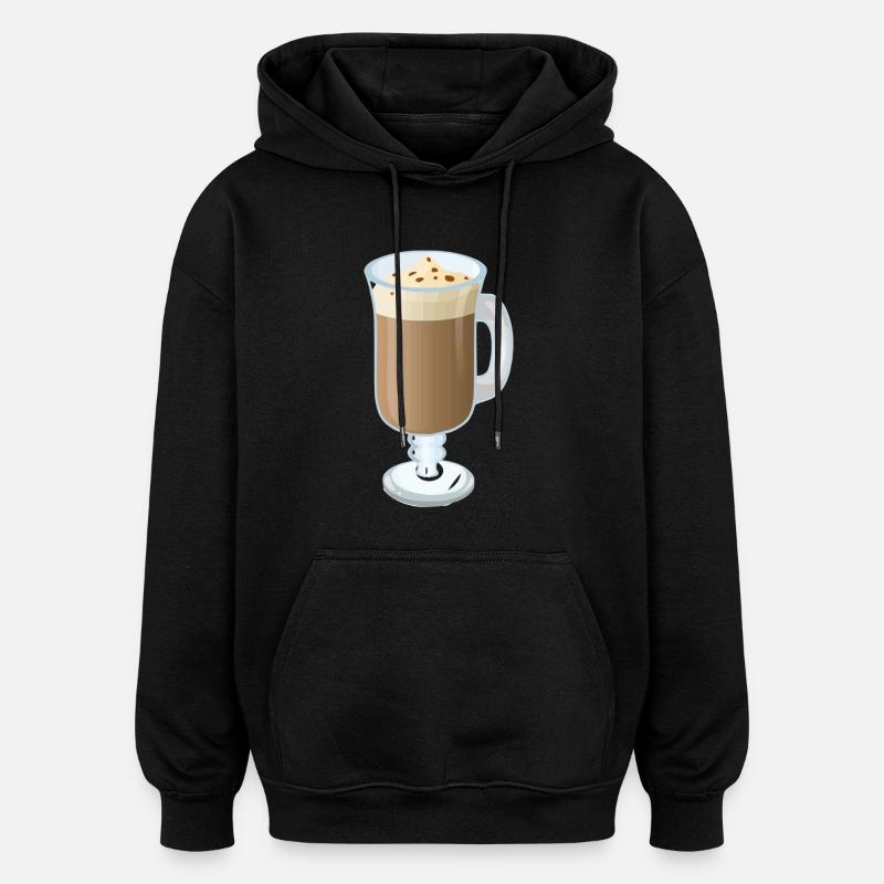 Cafe - Oversized Unisex Hoodie - Schwarz
