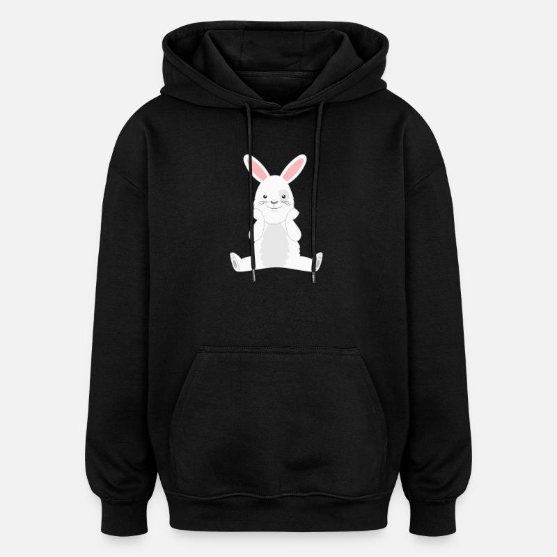 Rabbit Rabbit - Oversized Unisex Hoodie - black