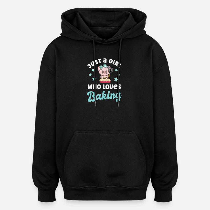 Boulanger de cuisson - Sweat à capuche oversize unisexe - noir