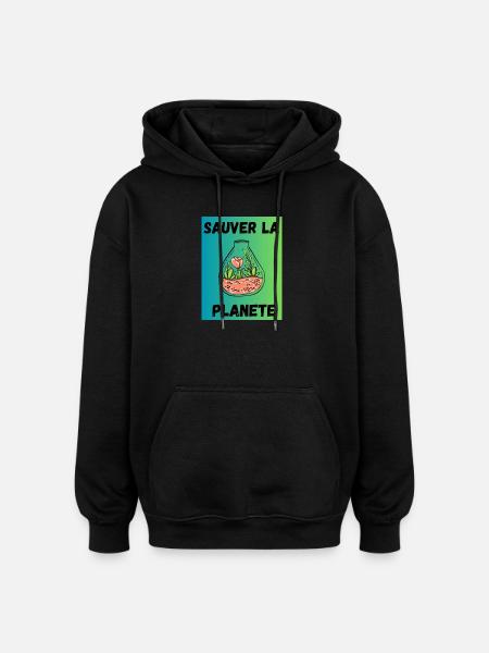 SPRING. GARDENING. RETIREMENT. SPRING. GARDEN. - Oversized Unisex Hoodie - black