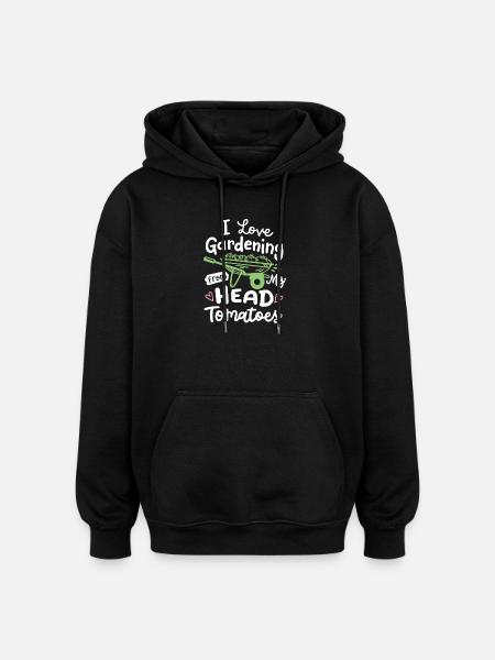 Gartenarbeit Gärtner - Oversized Unisex Hoodie - Schwarz