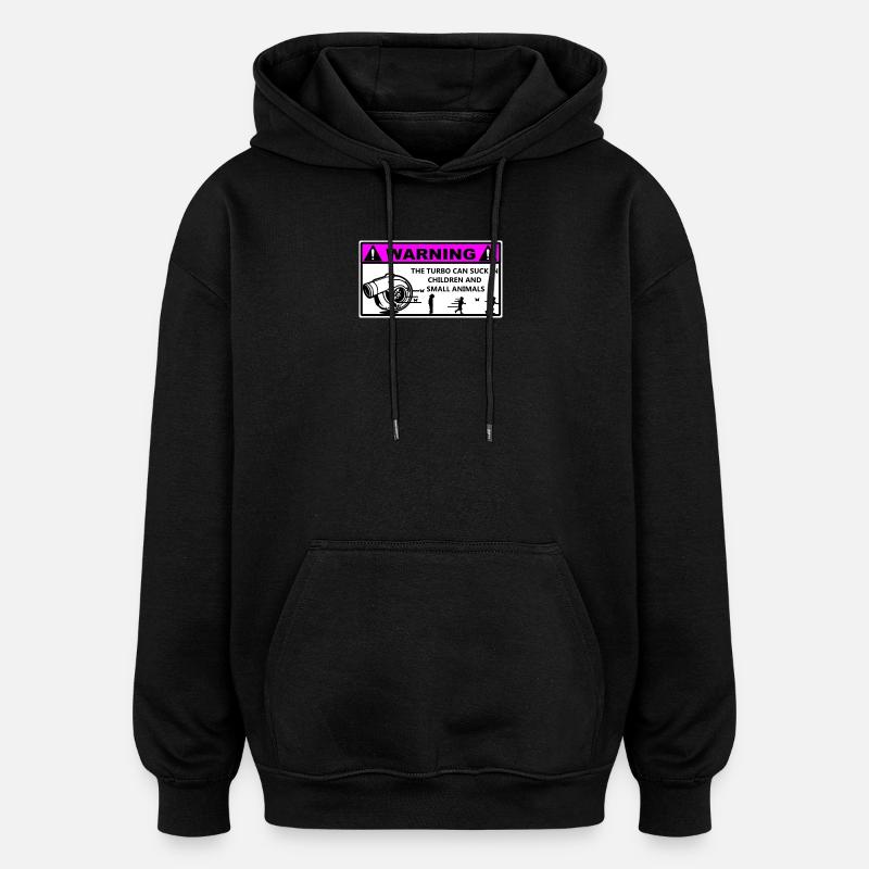 Turbo Warning Kids - Oversized Unisex Hoodie - black