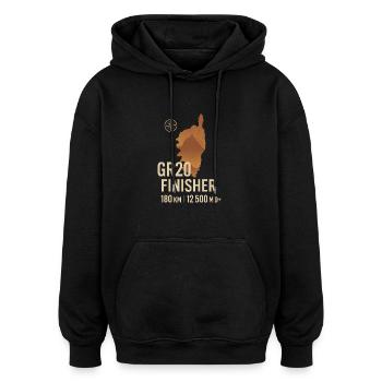 GR20 Finisher - Sweat à capuche oversize unisexe - noir - Devant - Noah (186cm)