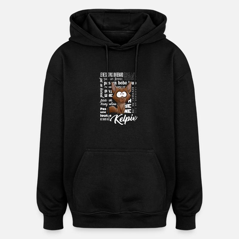 Ich bin ein Kelpie - Oversized Unisex Hoodie - Schwarz