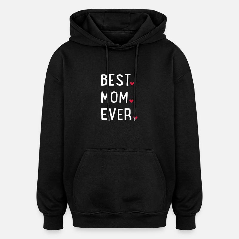 Meilleure maman - Sweat à capuche oversize unisexe - noir
