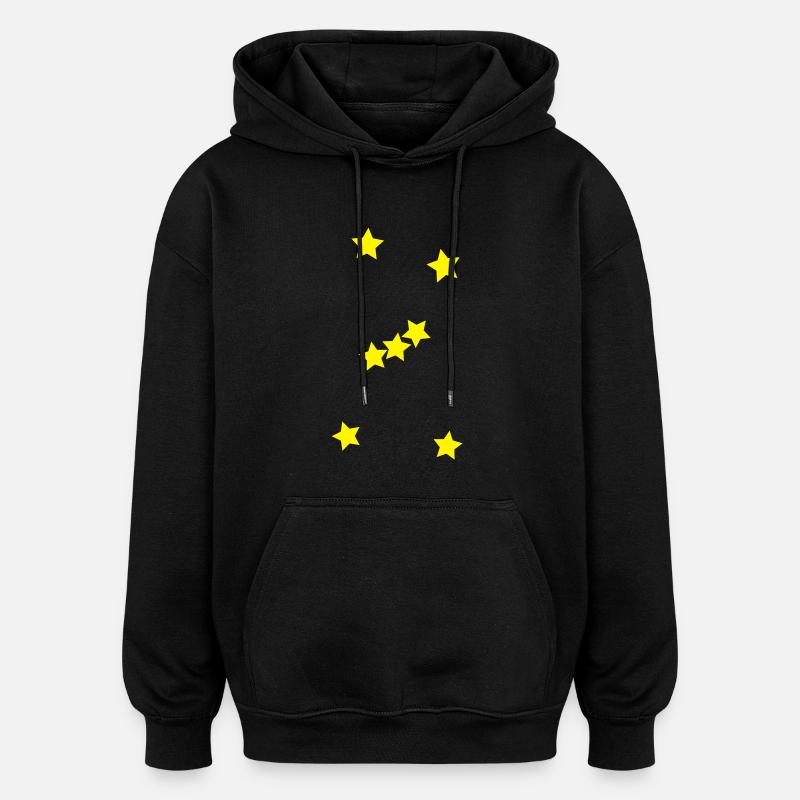 Orion - Sweat à capuche oversize unisexe - noir