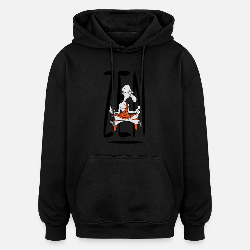 zen_2 - Sweat à capuche oversize unisexe - noir
