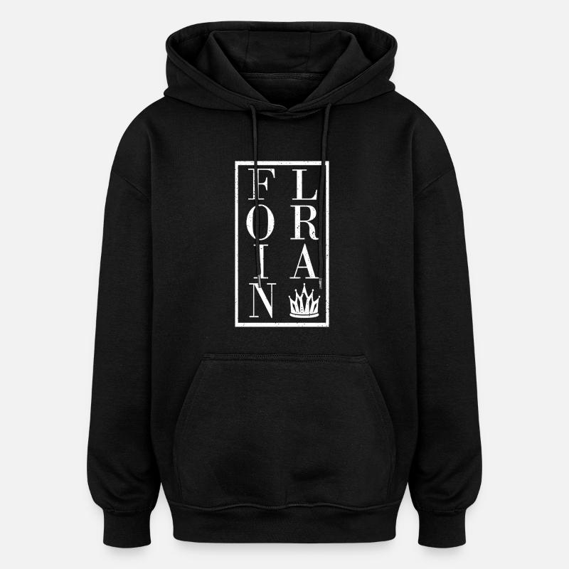 Florian - Sweat à capuche oversize unisexe - noir