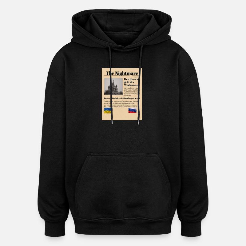 Nostalgie russo-moscovite Design ironique - Sweat à capuche oversize unisexe - noir