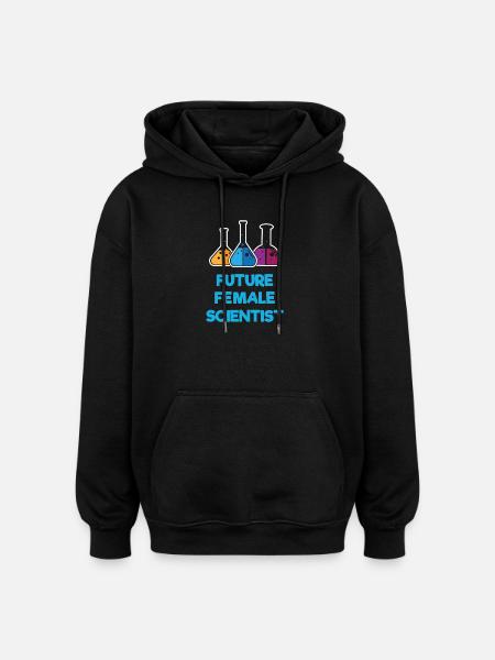 Futures femmes scientifiques - Sweat à capuche oversize unisexe - noir