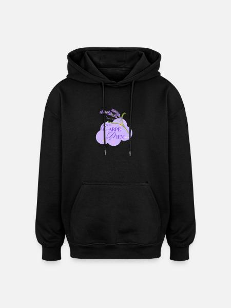 Carpe Diem - Oversized Unisex Hoodie - Schwarz