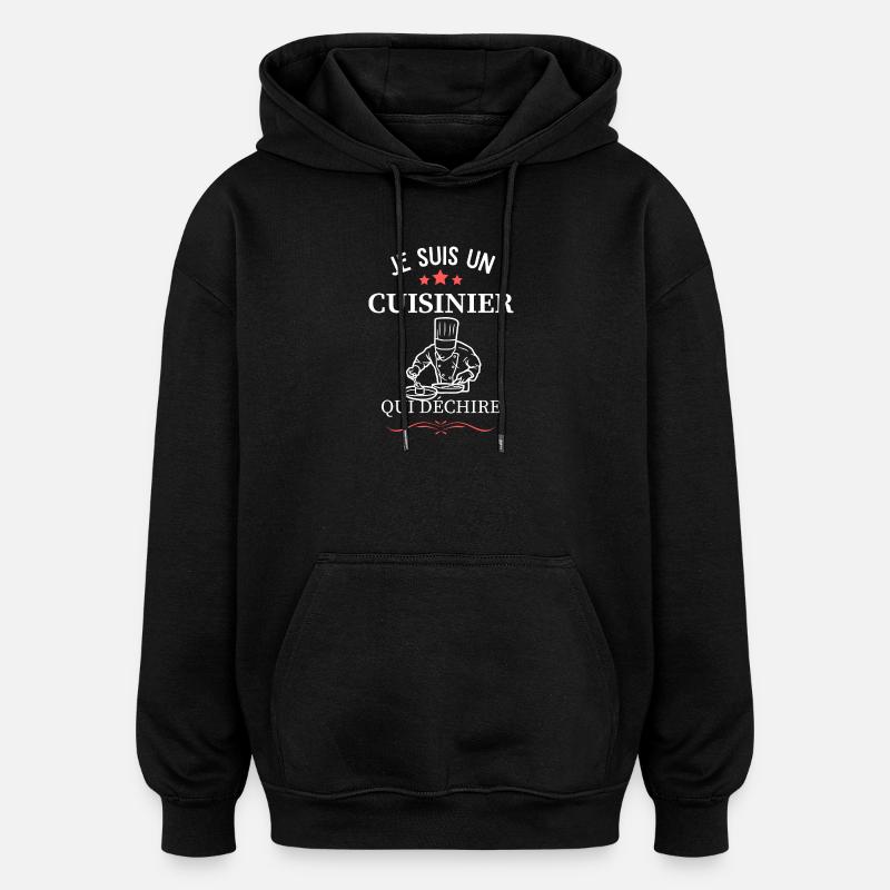 Koch, der tränt - Oversized Unisex Hoodie - Schwarz