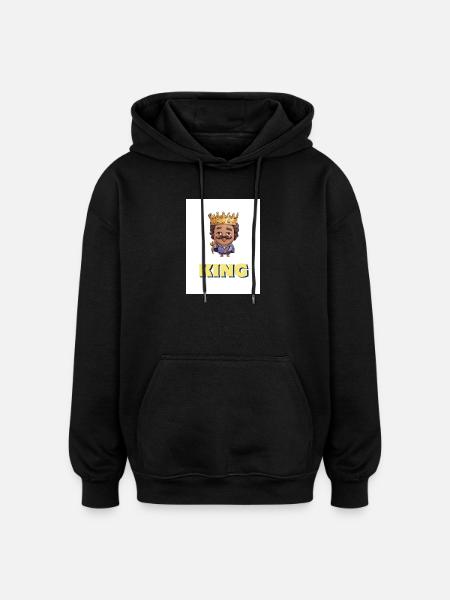 Mon design - Sweat à capuche oversize unisexe - noir