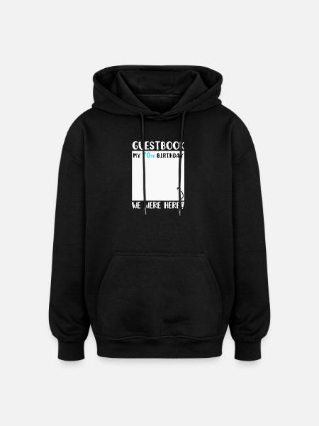 70e anniversaire - Sweat à capuche oversize unisexe - noir