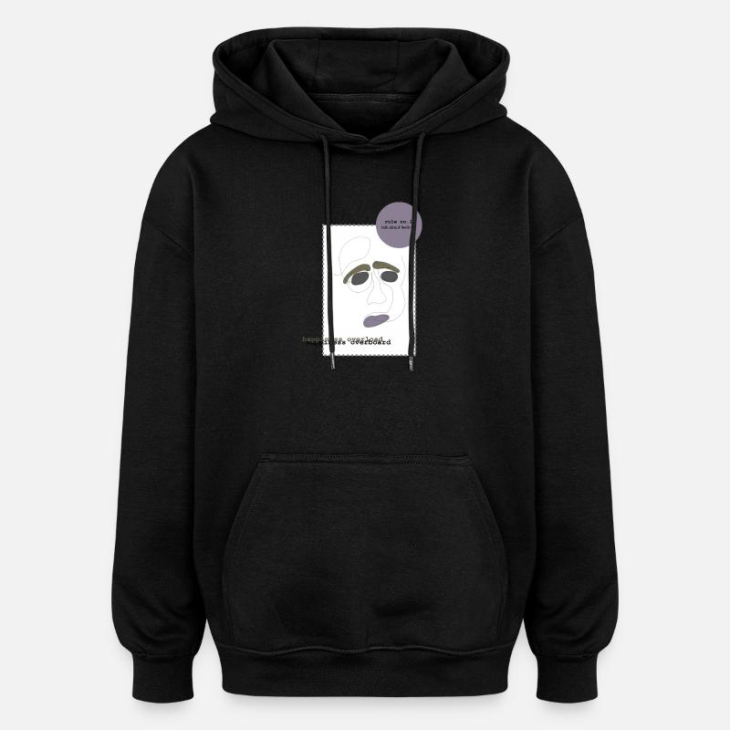 talk about feelings 1 - Oversized Unisex Hoodie - black
