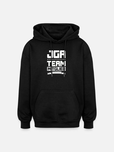 JGA TEAM MITGLIED - Oversized Unisex Hoodie - Schwarz