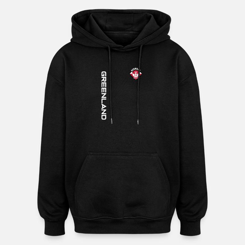GRÖNLAND DÄNEMARK | SEIT 1814 - Oversized Unisex Hoodie - Schwarz
