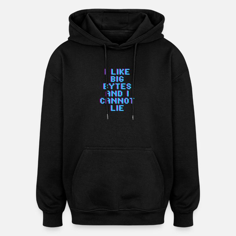 Ich mag große Bytes - Oversized Unisex Hoodie - Schwarz