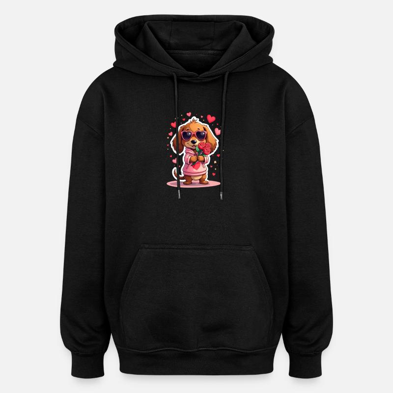 Dackel Dachshund Tekel - Oversized Unisex Hoodie - black