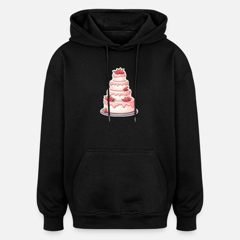 Cake Wedding - Oversized Unisex Hoodie - black