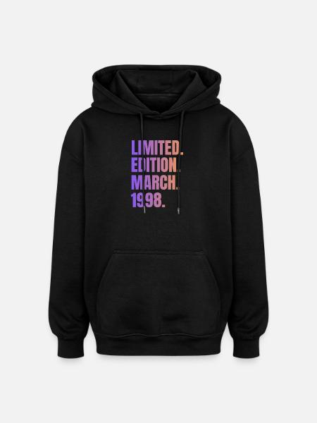 Édition Limitée Mars 1998 - Sweat à capuche oversize unisexe - noir