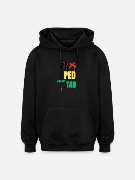 pa_ped_tan - Oversized Unisex Hoodie - black