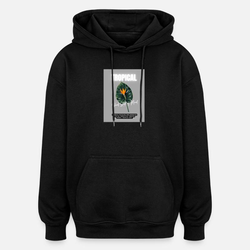 État Insulaire Tropical - Sweat à capuche oversize unisexe - noir