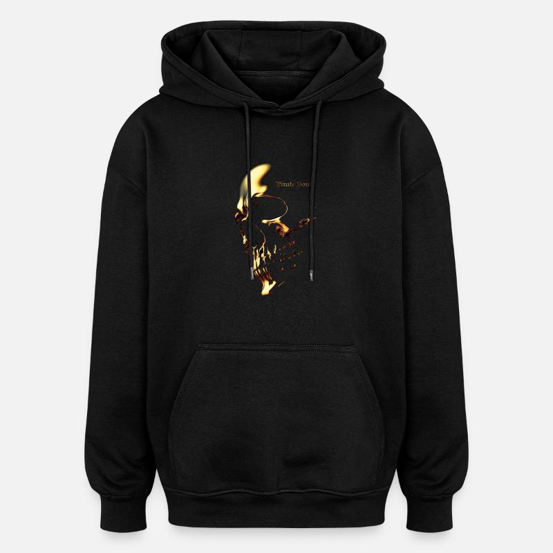goldskull - Sweat à capuche oversize unisexe - noir